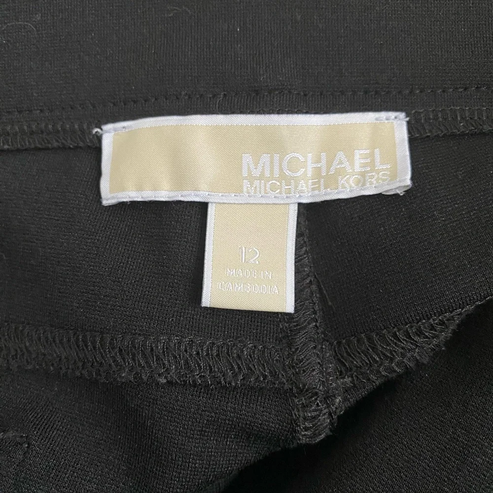 MICHAEL Michael Kors Black Pants with Gold Label Detail - Picture 4 of 7